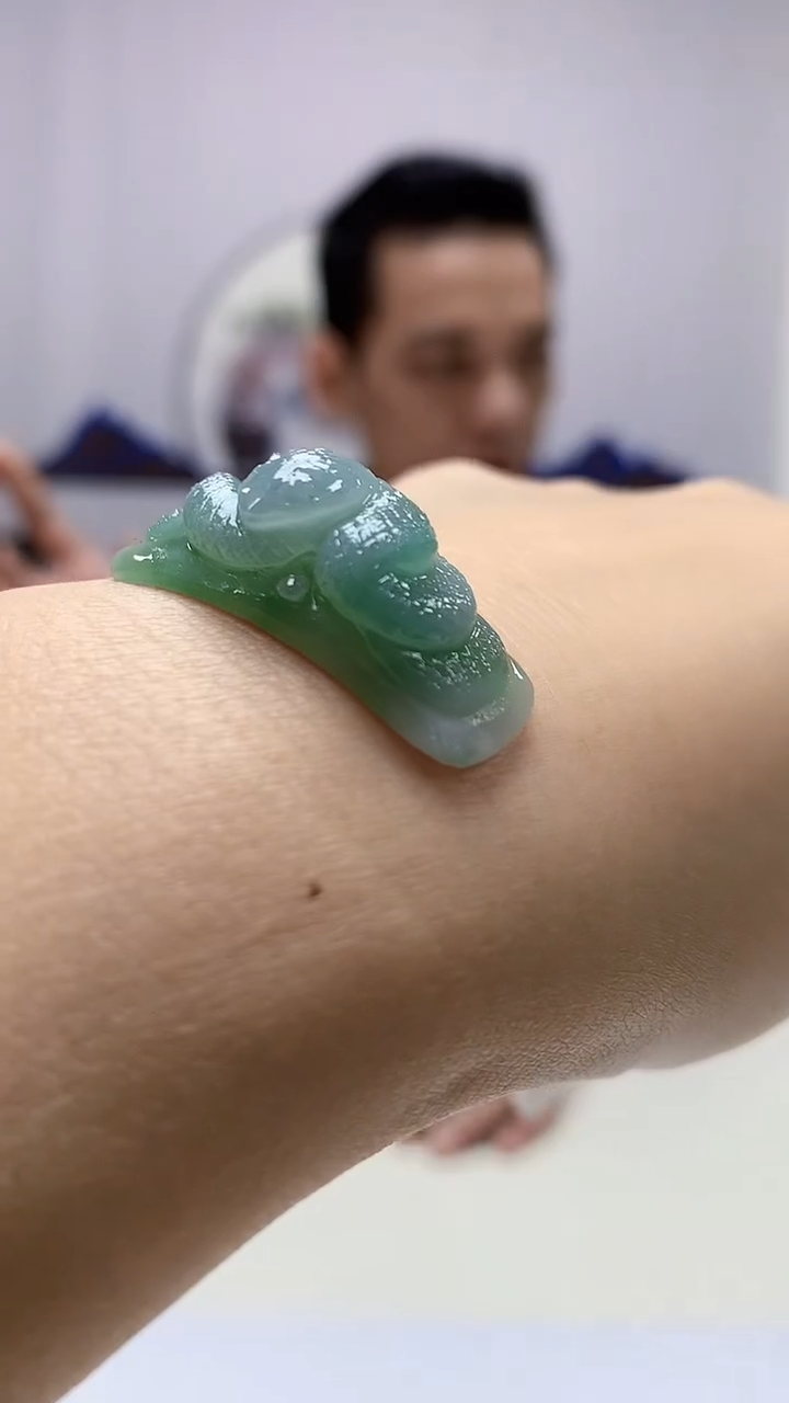 【闪购商品】定制翡翠未镶嵌3916DD-毛货挂件37