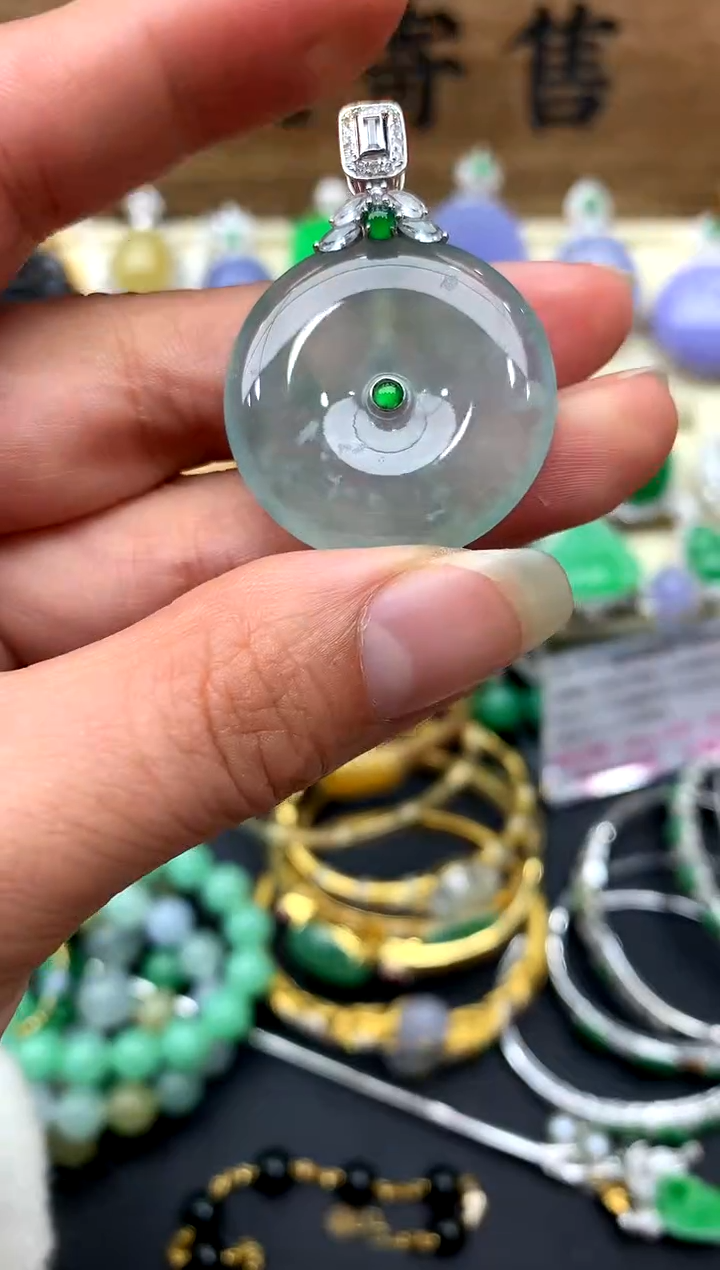 【闪购商品】翡翠颈饰18K金镶嵌413-中国好珍宝