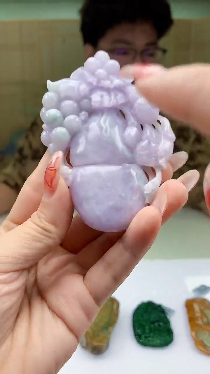 【闪购商品】定制翡翠未镶嵌4688ty-毛货挂件38