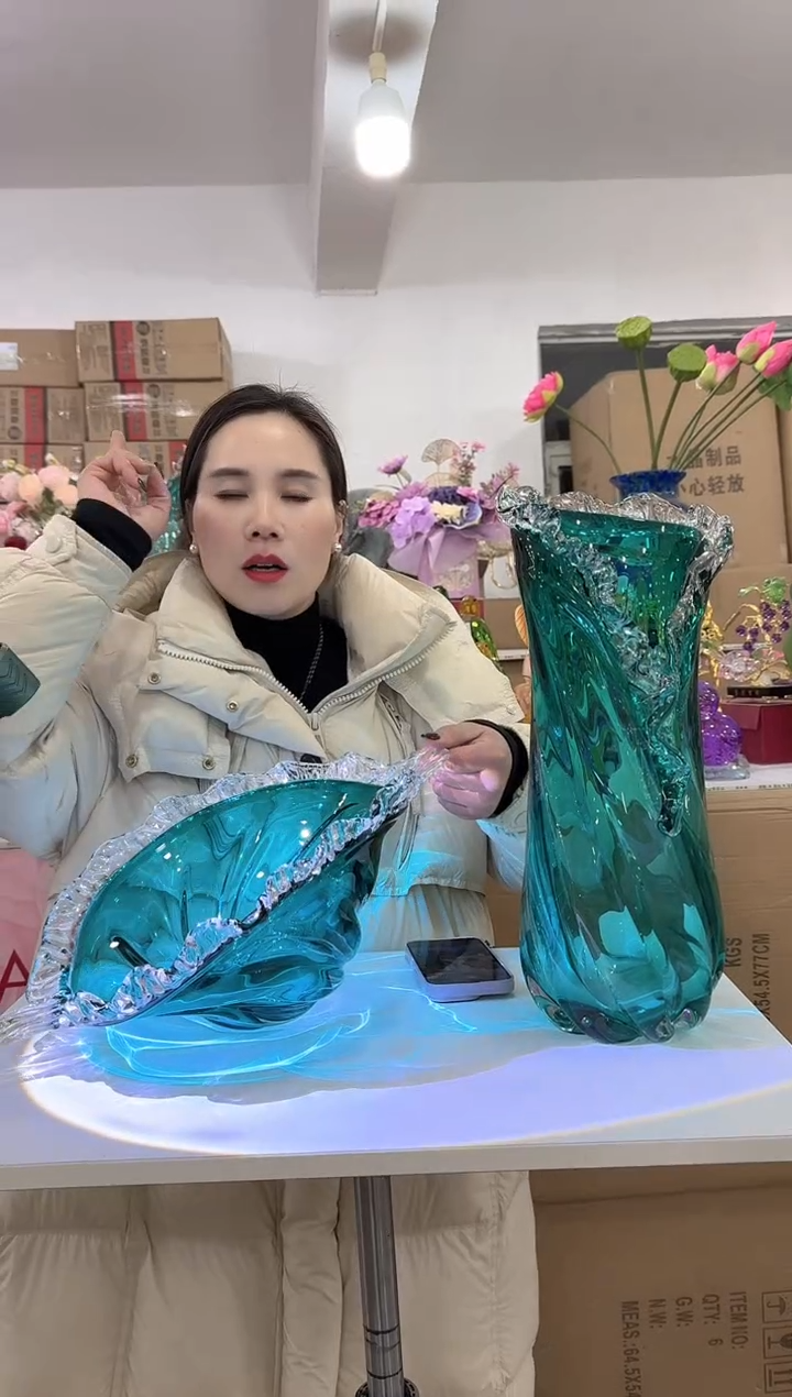 【闪购商品】无铅玻璃美全花器-j-早 果盘