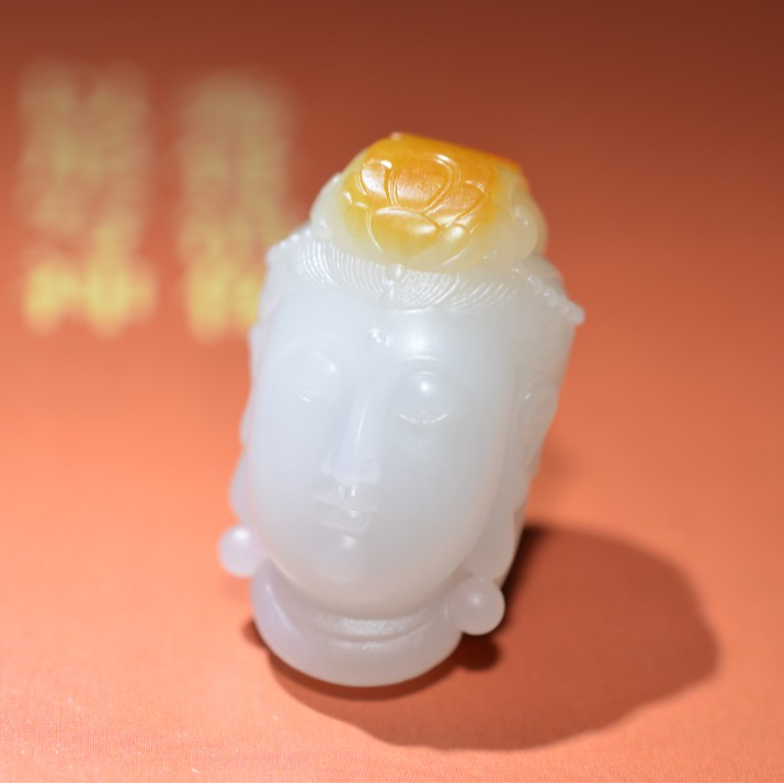 观音首相雕刻 精雕俏色