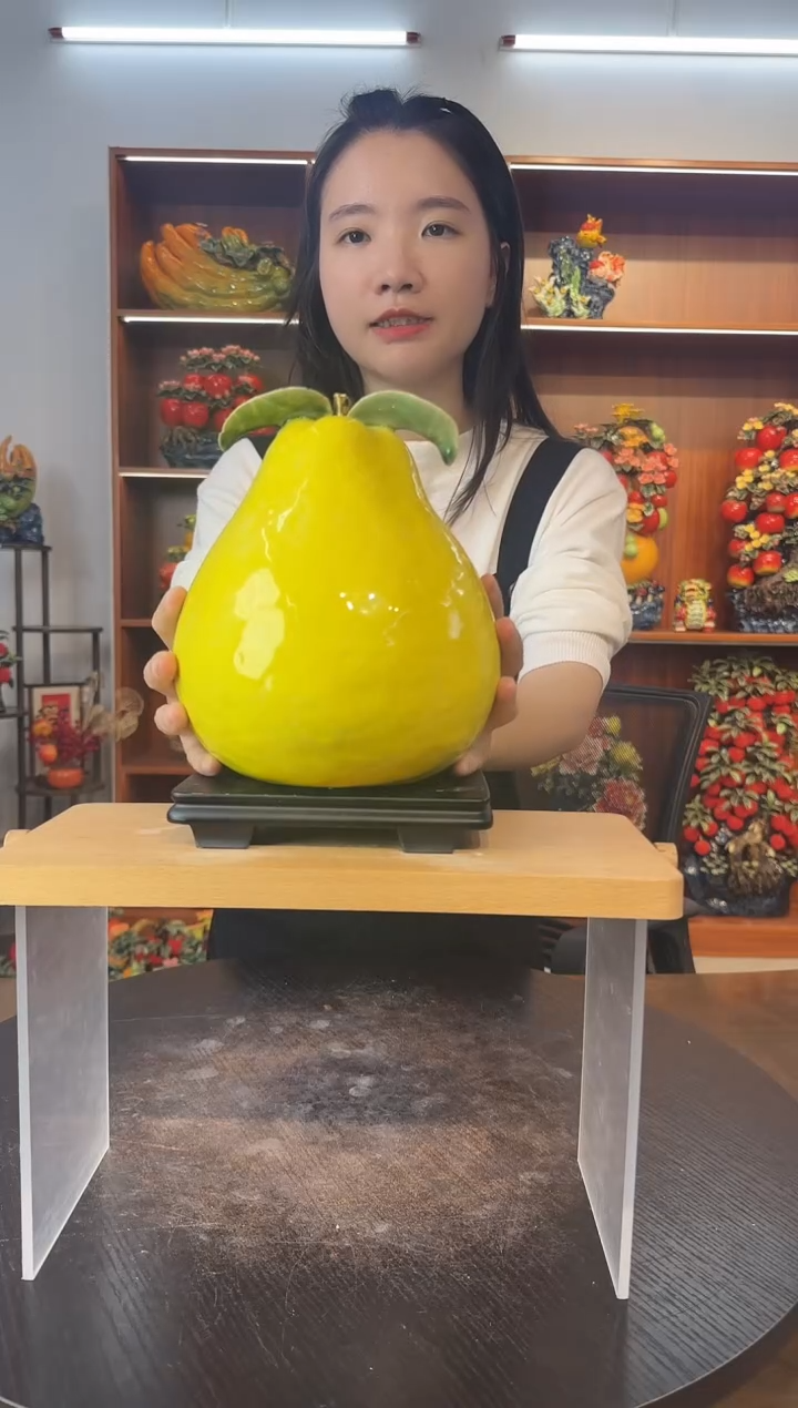 陶瓷应有尽有柚子摆件