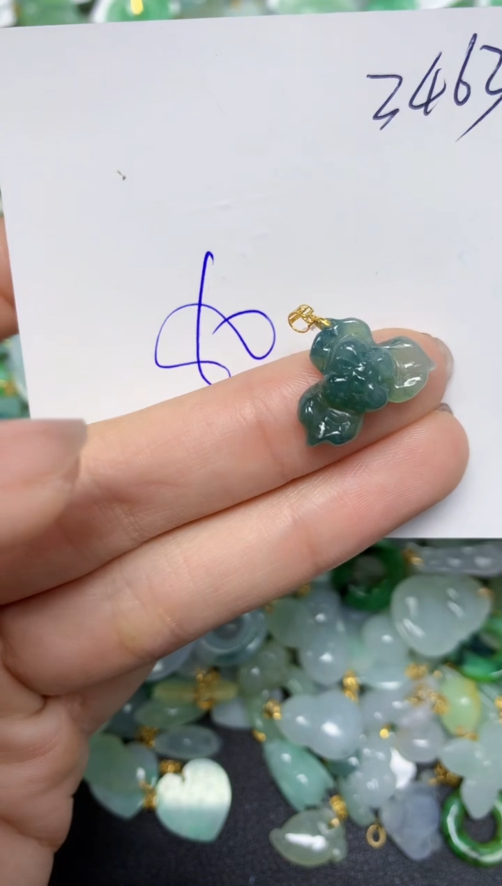 【闪购商品】翡翠颈饰18K金镶嵌 天然翡翠A货