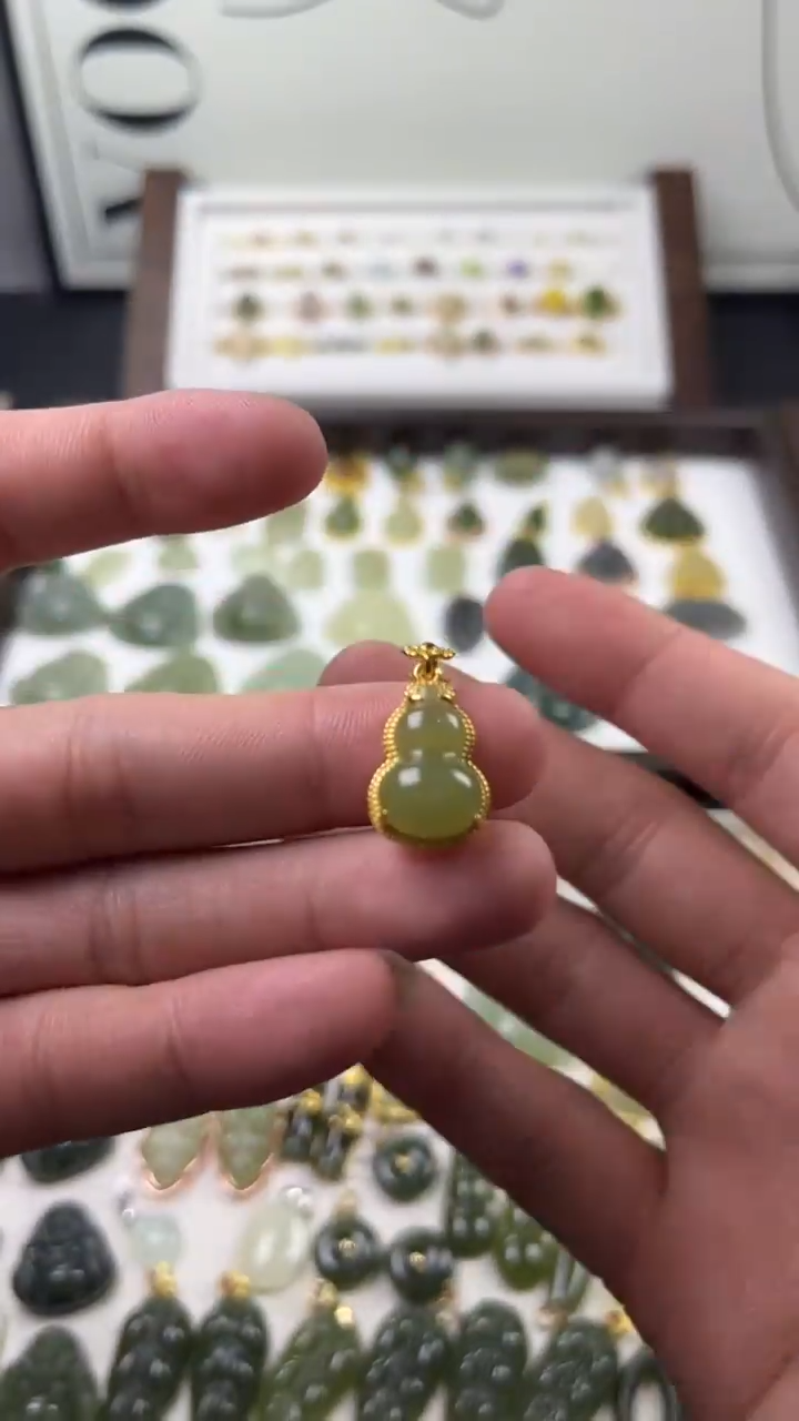 吊坠(不含链)银S925镶嵌和田玉1