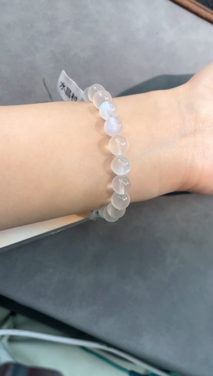 【闪购商品】月光石手链未镶嵌50号白月光单圈9mm