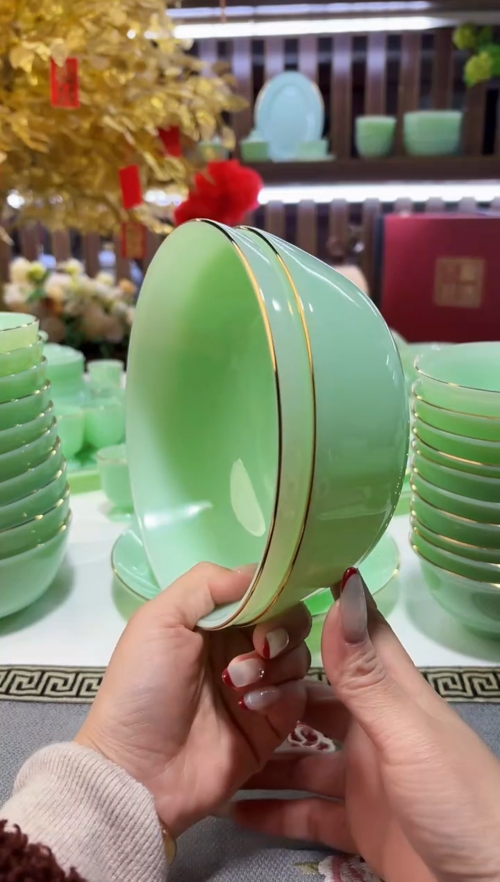 玉瓷6.5英寸面碗2个