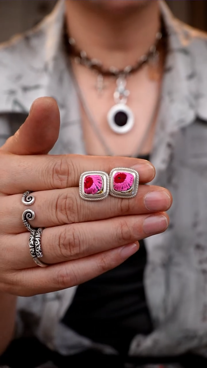 【闪购商品】织绣063非遗手工刺绣耳钉