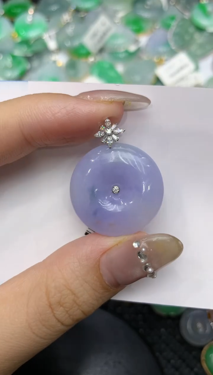 【闪购商品】翡翠颈饰18K金镶嵌222222222