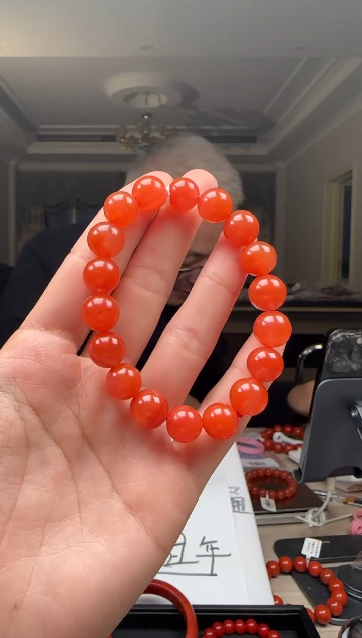 【闪购商品】南红玛瑙11mm保山手串圆珠未镶嵌多样性发一件