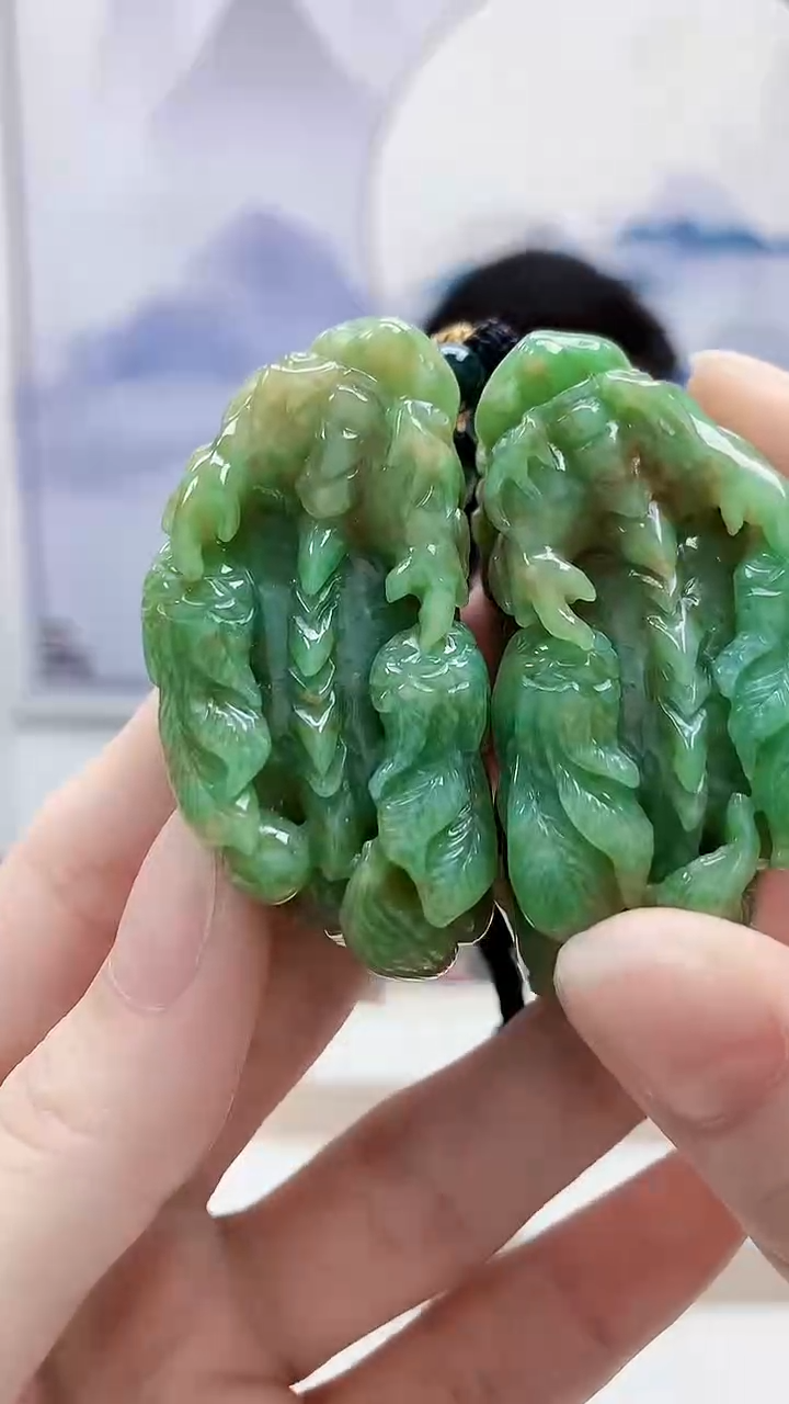 未镶嵌定制翡翠4917ry-毛货挂件50