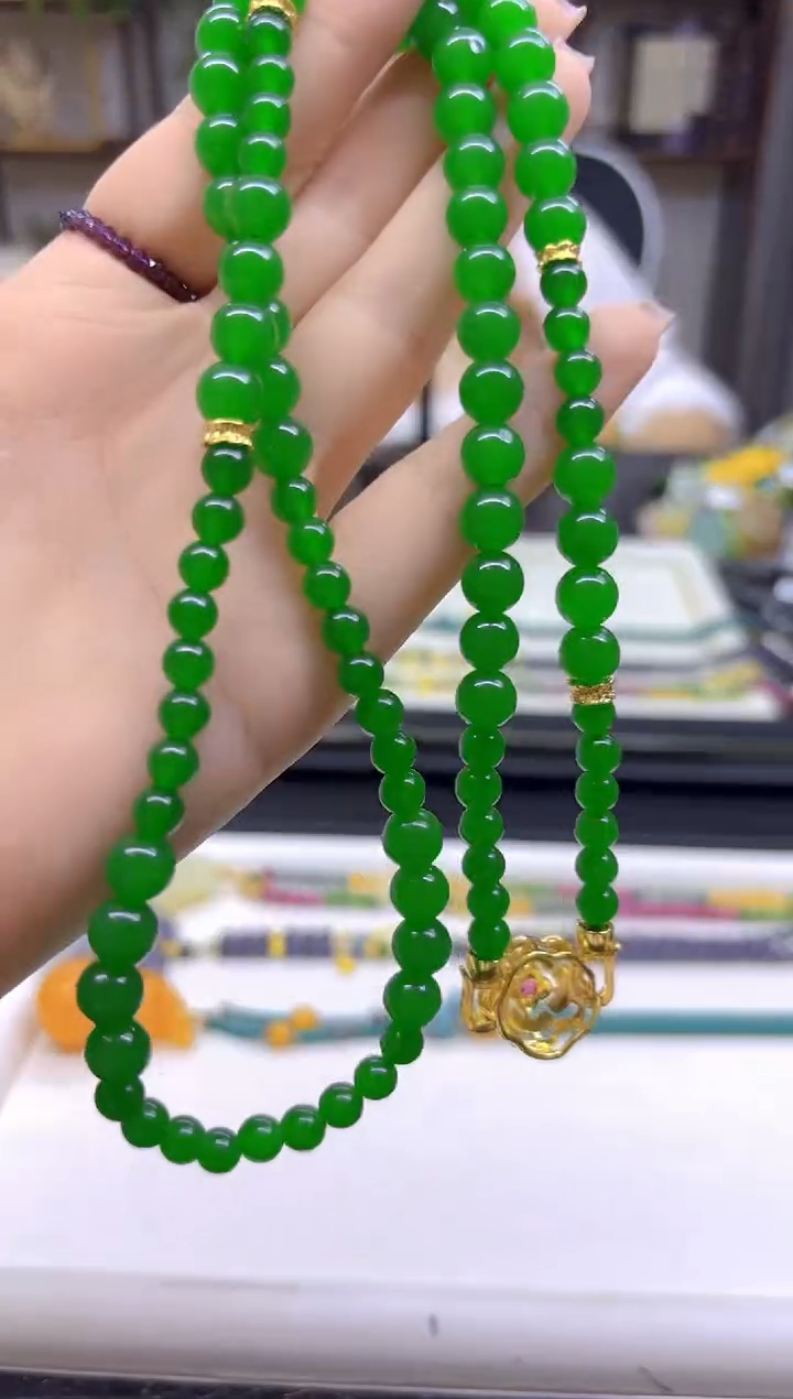 翡翠未镶嵌项链DIY款XX1