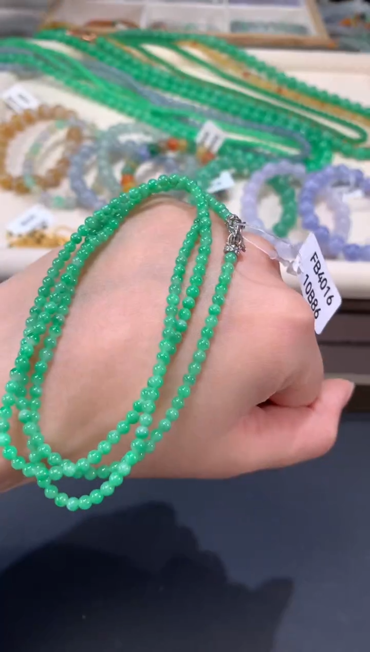 【闪购商品】翡翠项链18K金镶嵌Z259|4500