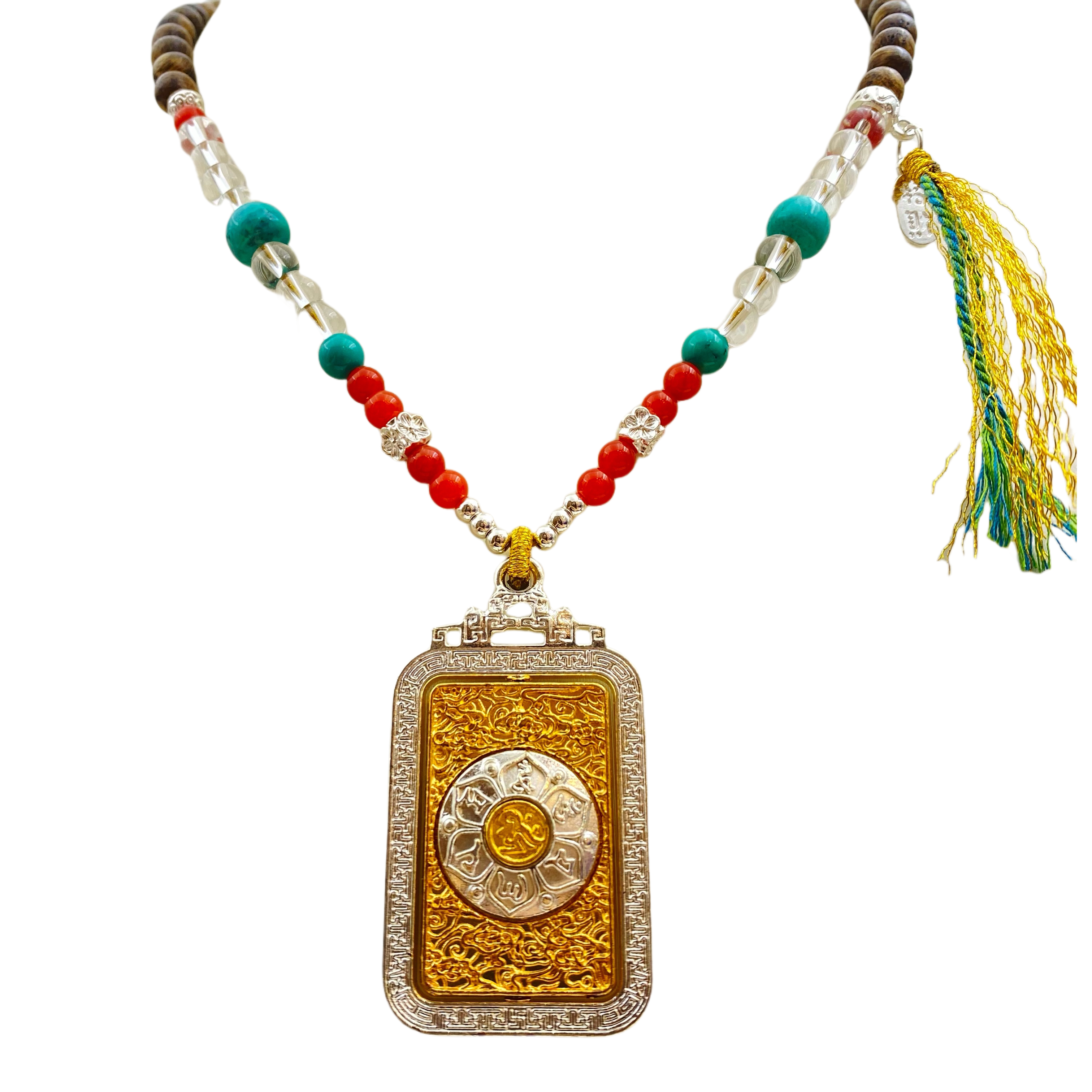 转经无事牌项链玛瑙X784X合金