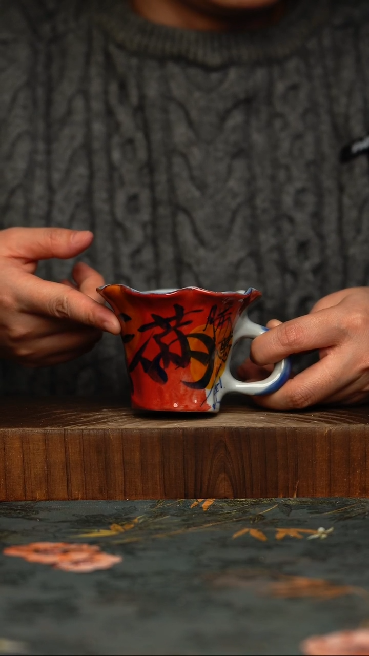 瓷片釉下彩手工手绘同款