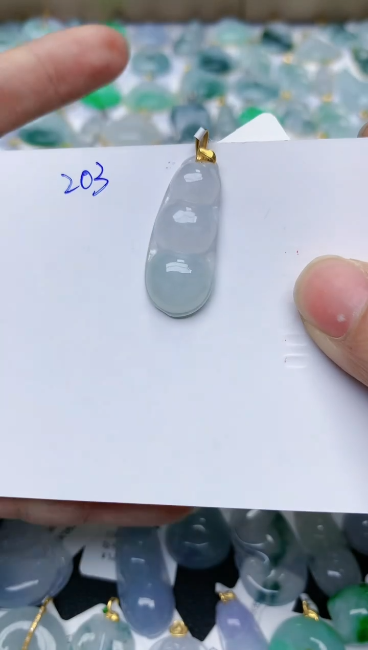 【闪购商品】翡翠颈饰18K金镶嵌天然翡翠A货    203