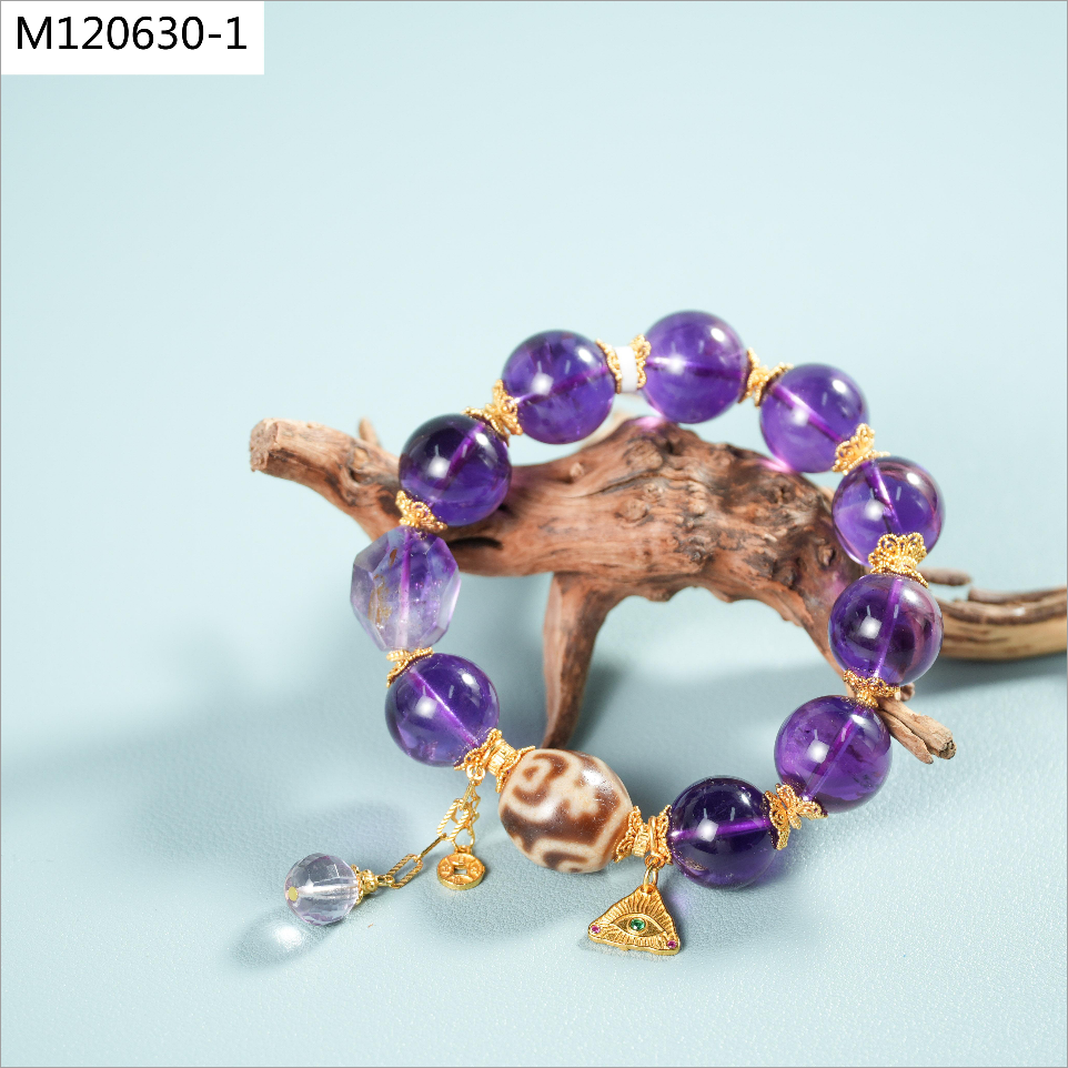 【老掌柜讲珠宝】宝瓶紫水晶手串/M120630-1