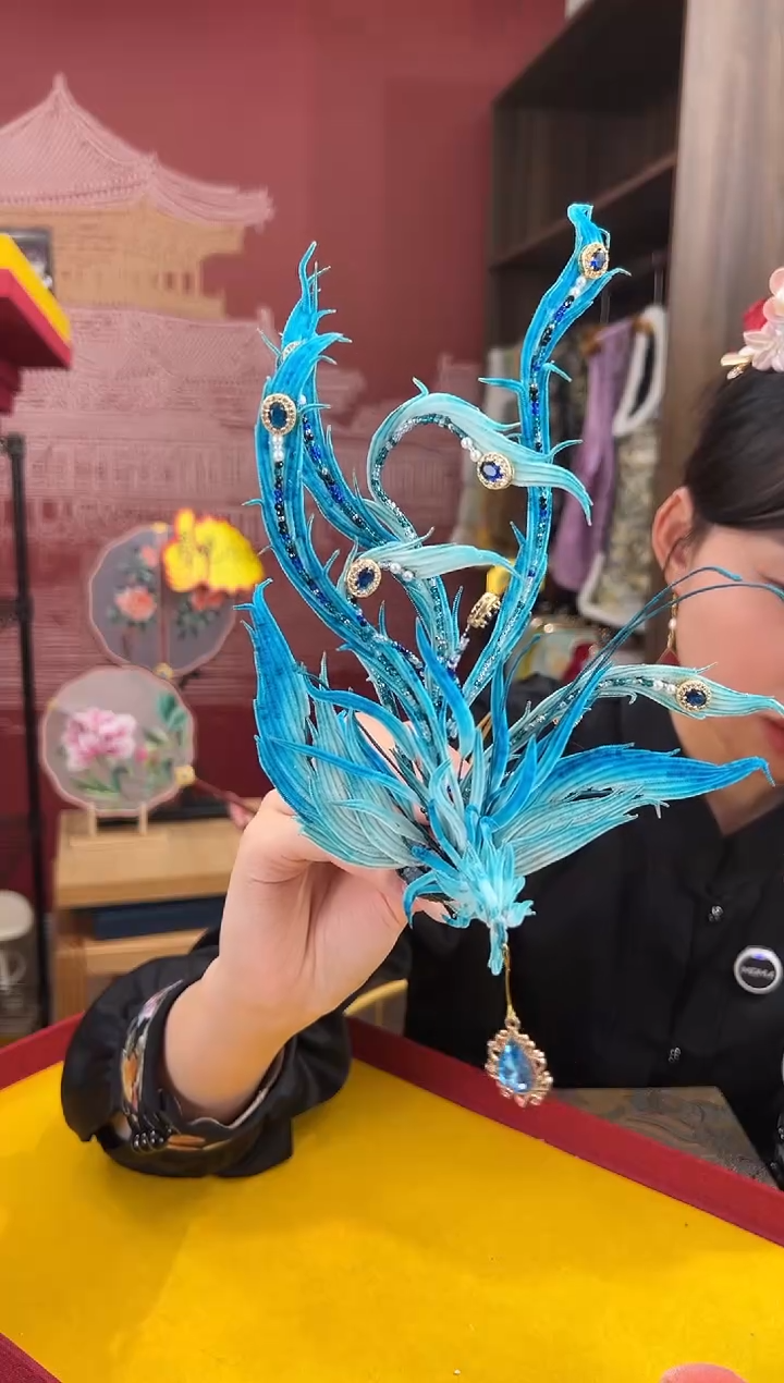 【闪购商品】刺绣非遗绒花（发饰）