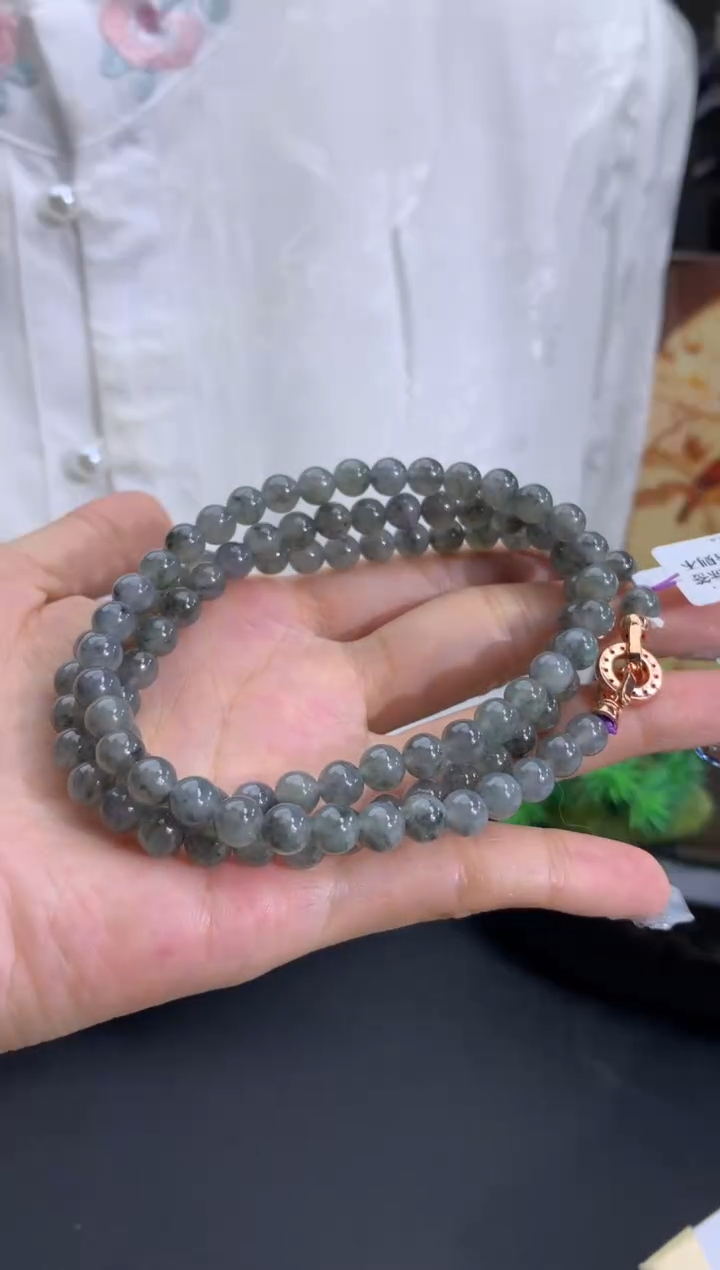 未镶嵌手串翡翠卡6.3mm