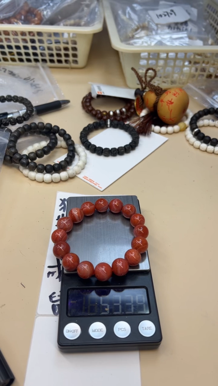 【闪购商品】白玉菩提手串021818 白玉繁星镶嵌单圈