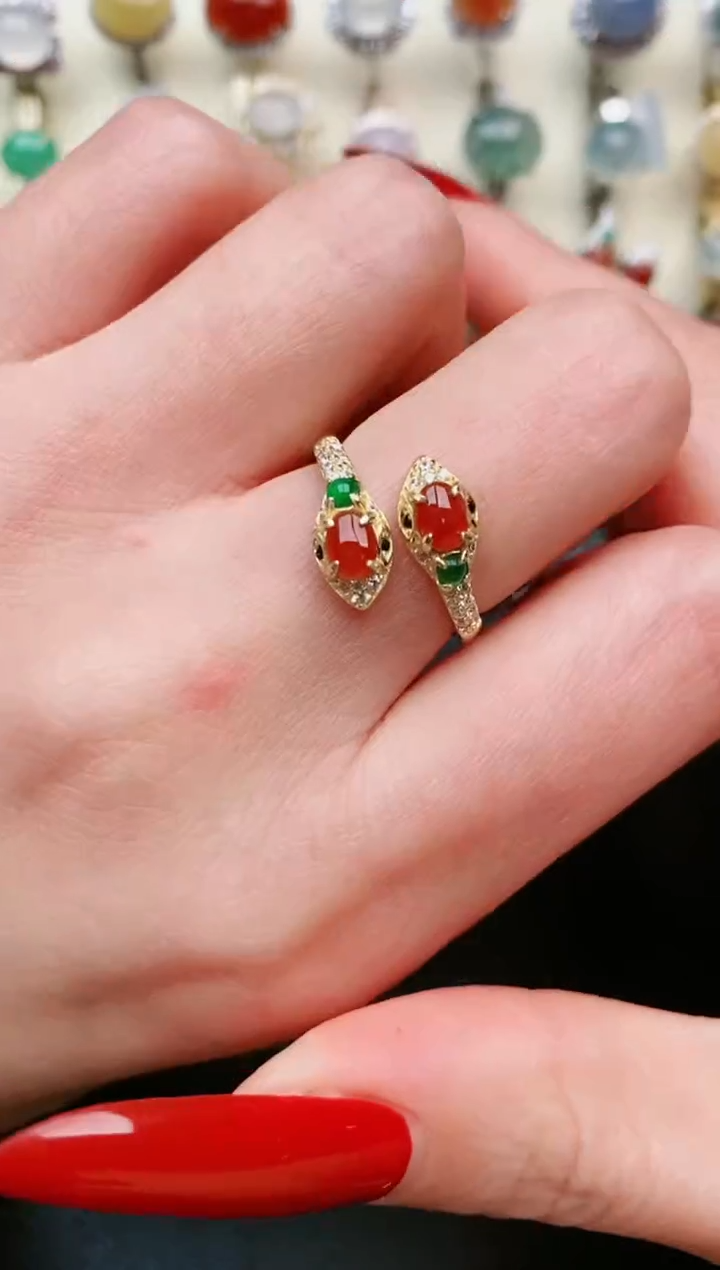 【闪购商品】翡翠戒指银S925镶嵌....