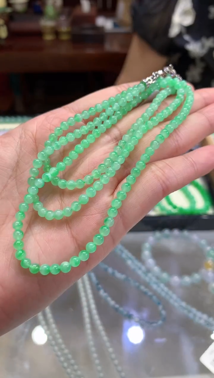 翡翠未镶嵌项链A172|6800