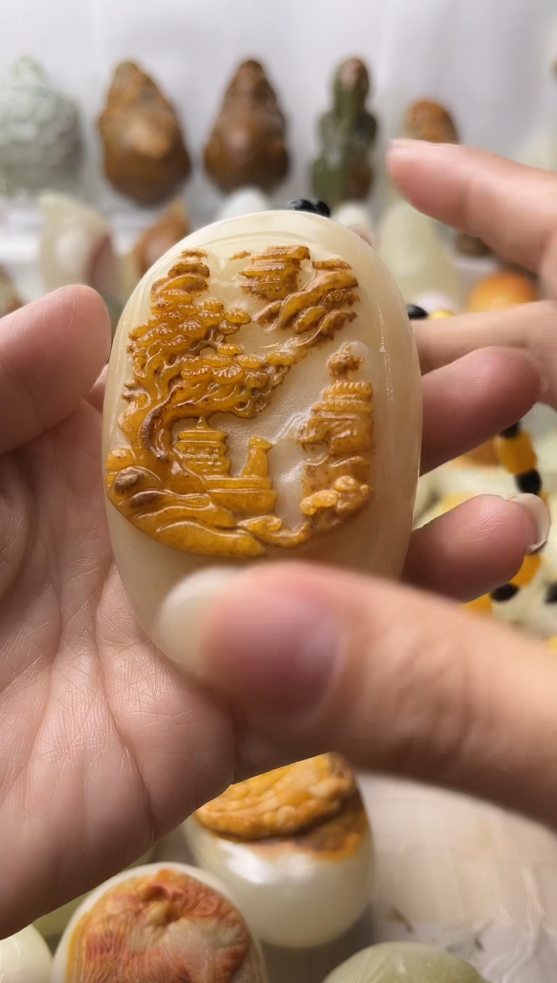 石材方解石棉纹正常不退换山水