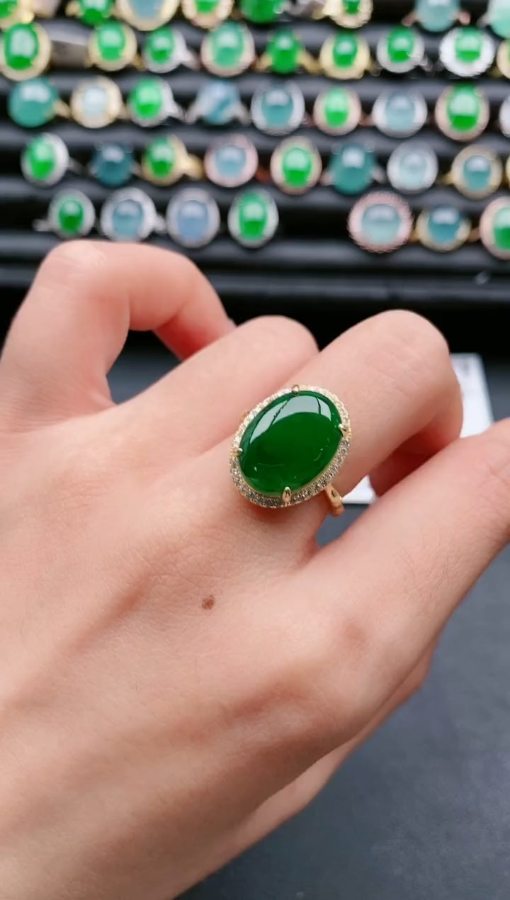 【闪购商品】翡翠戒指银S925镶嵌111111111