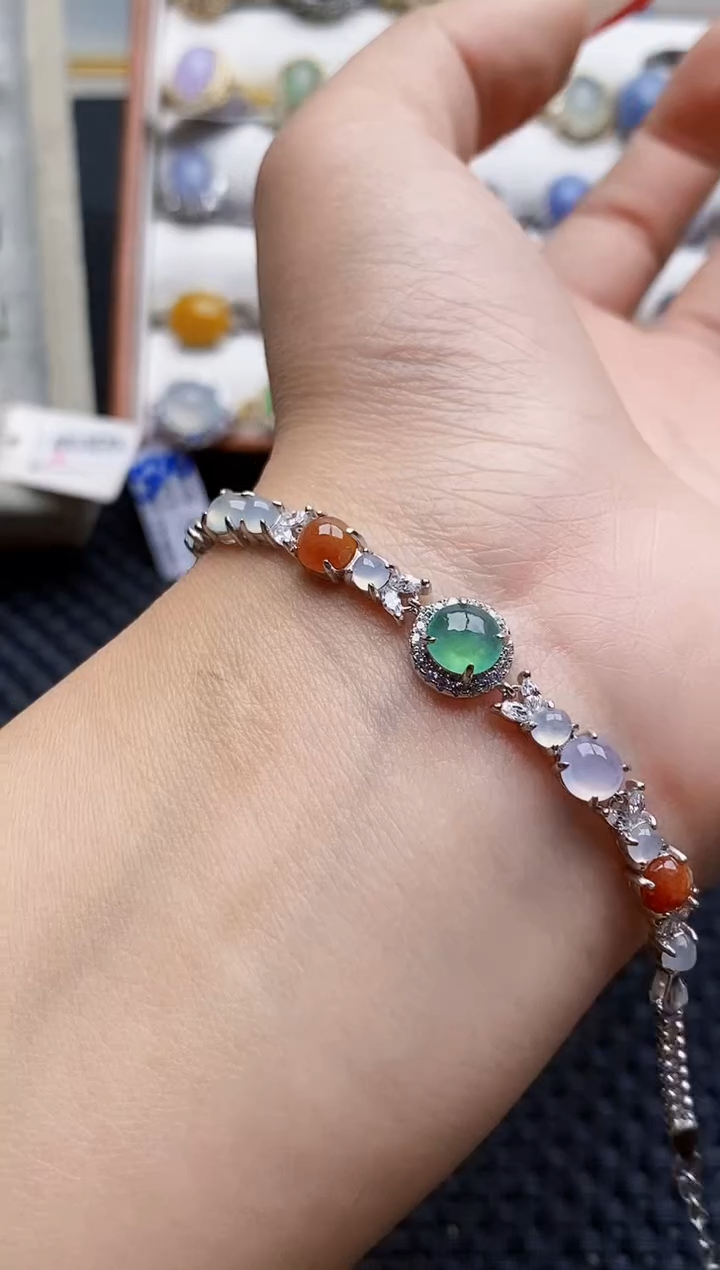 银S925镶嵌戒指翡翠4028