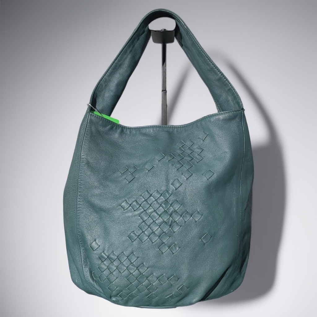 95新 BOTTEGA VENETA/葆蝶家  绿色腋下包 1753 4958 