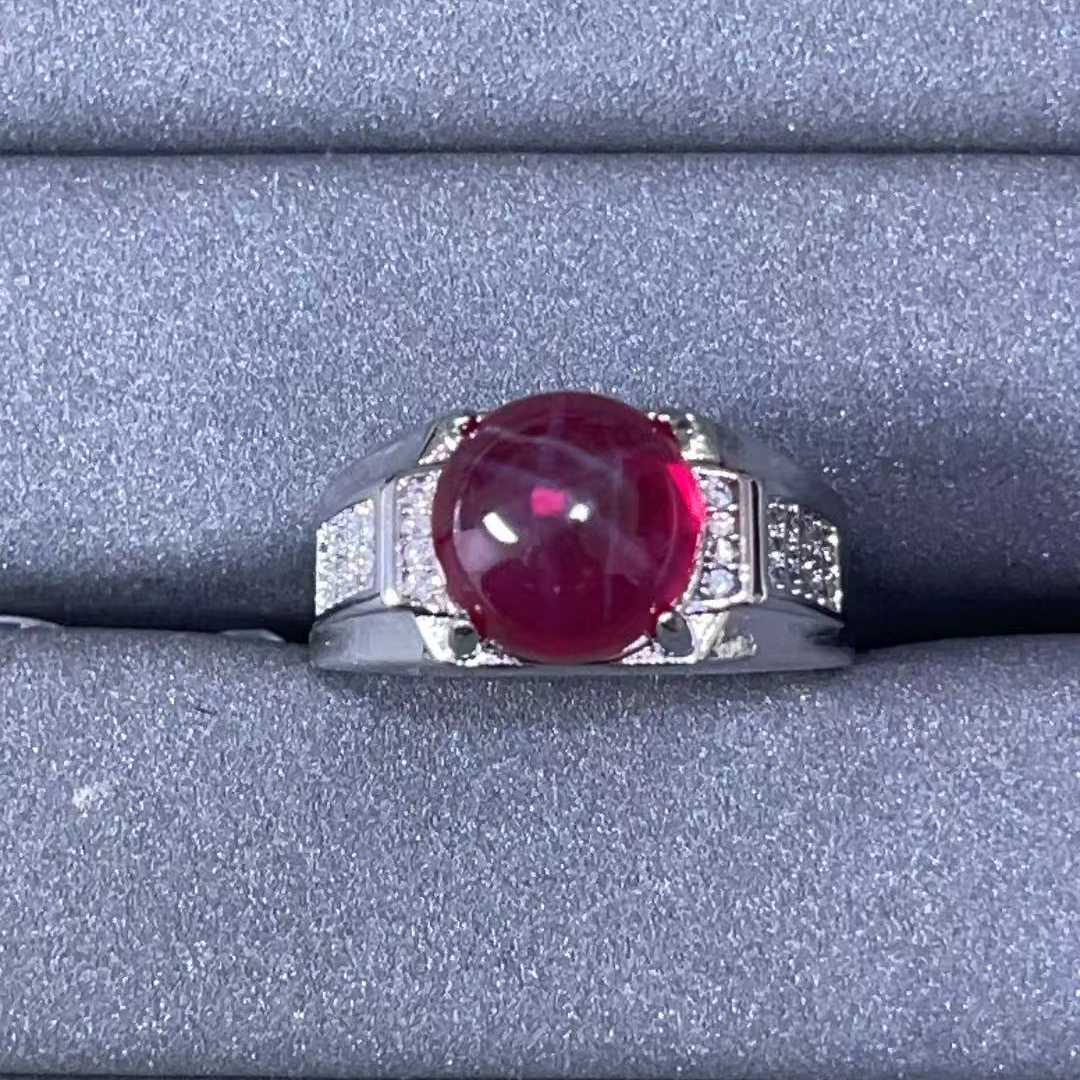 宝阁甄选红六芒星戒指434