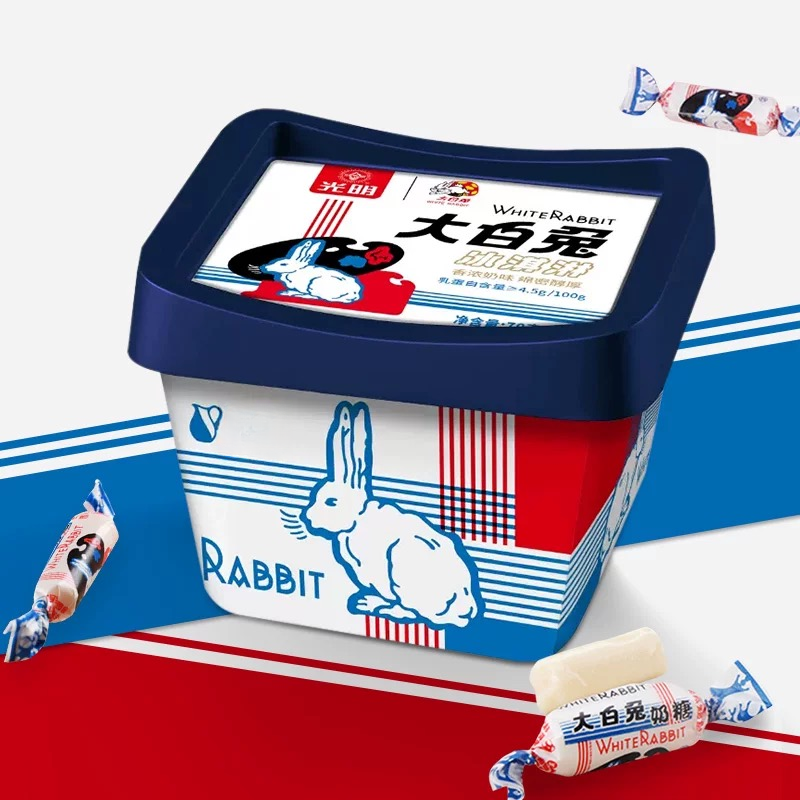 顺丰发【25年12月31日】70g*8杯 光明大白兔冰淇淋