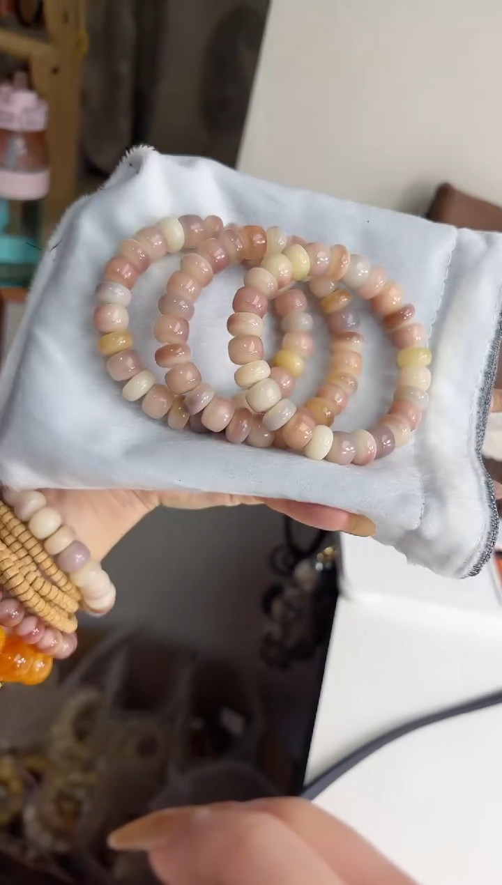 手串菩提根/象牙果紫美人花仙子玉化药片7*12mm手串