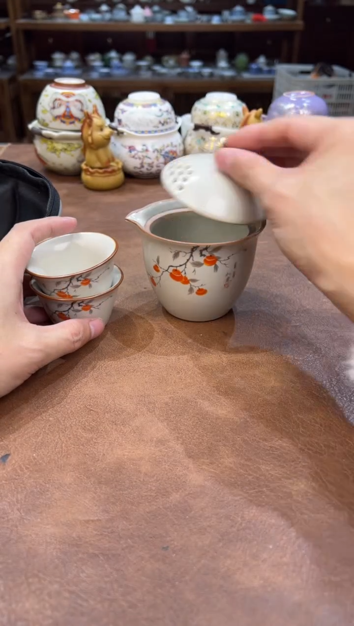 真的很便宜会开片的旅行茶具