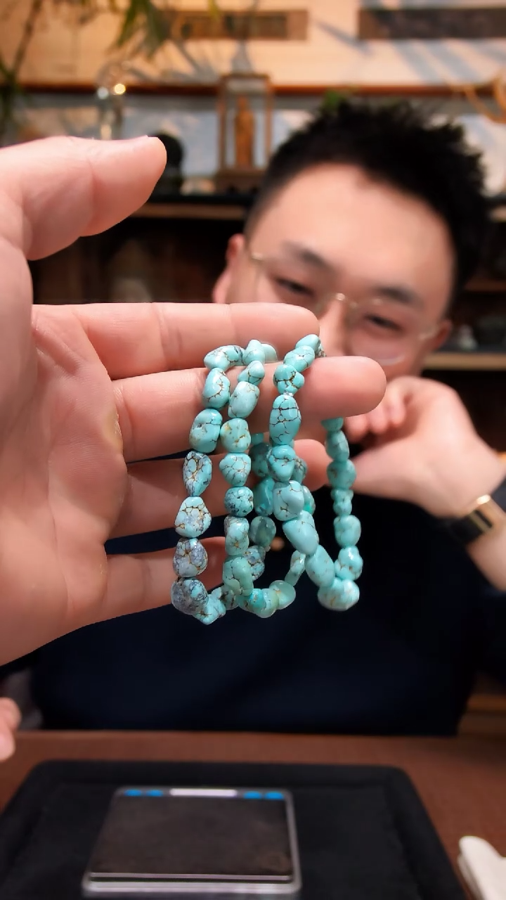 未镶嵌绿松石手串绿松石随型手串GZS多样性发其一
