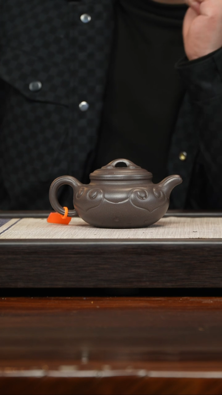 【闪购商品】紫砂茶壶全手老紫泥仿古如意