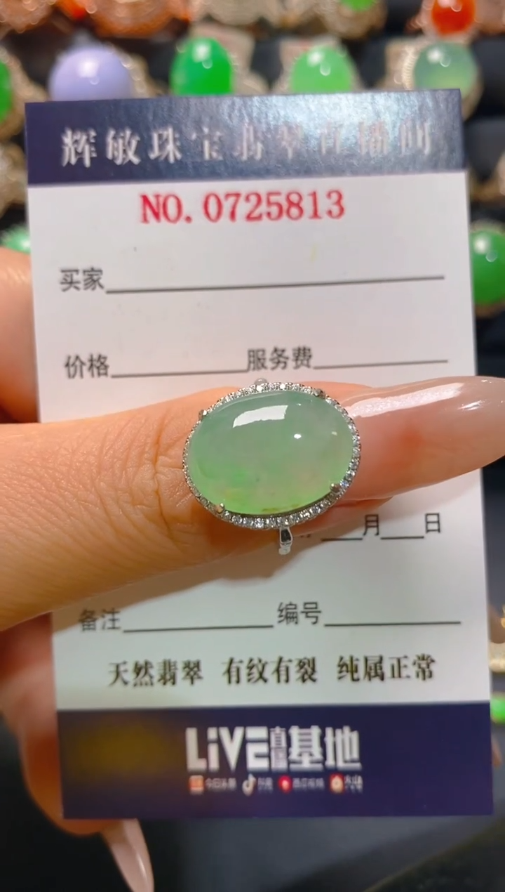 【闪购商品】翡翠银S925镶嵌耳饰天然A货翡翠1