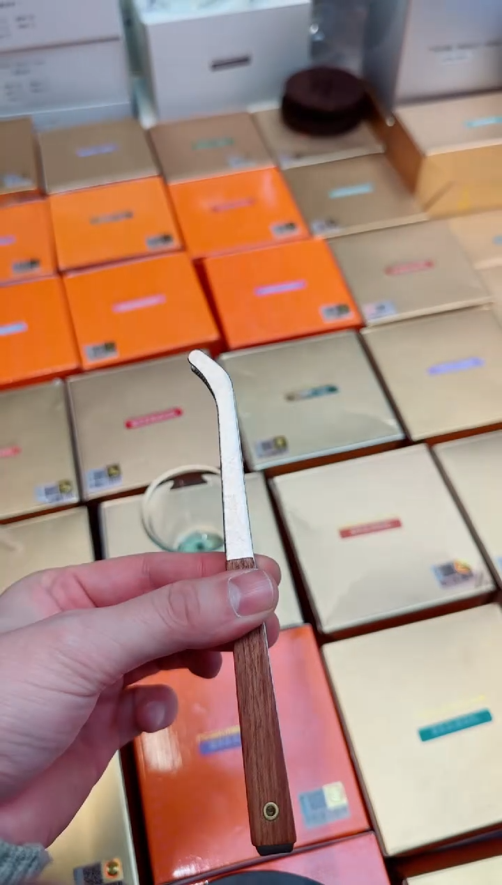 胡桃木纯钛冰花茶夹