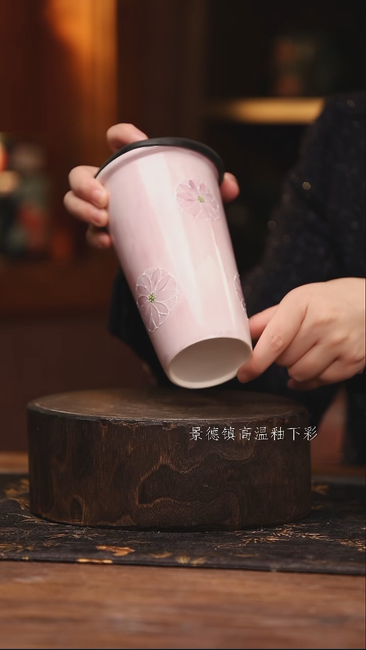 陶瓷  景德镇高温釉下手绘陶瓷@L191@