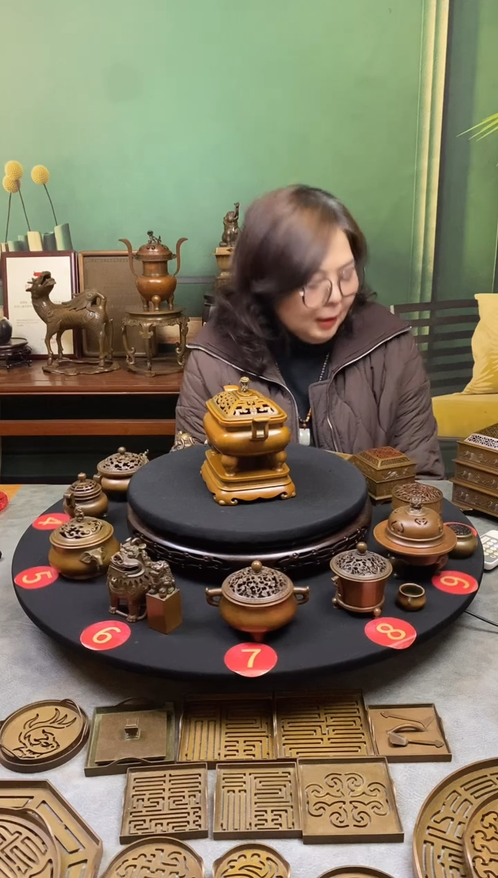 苏工庆松堂紫铜炉