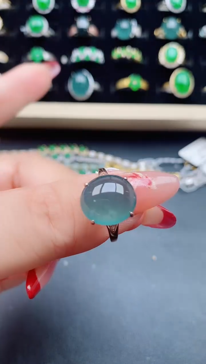 【闪购商品】翡翠戒指银S925镶嵌50805508