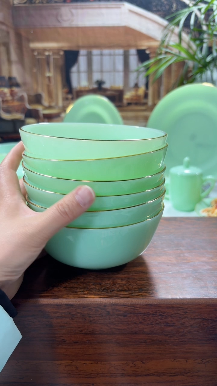 【闪购商品】..5.5英寸玉瓷碗6个口径13.8厘米