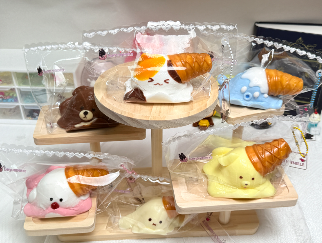  【乳膏泥】小鸟雪糕筒（纯手工必有微瑕）食品级硅胶解压玩具