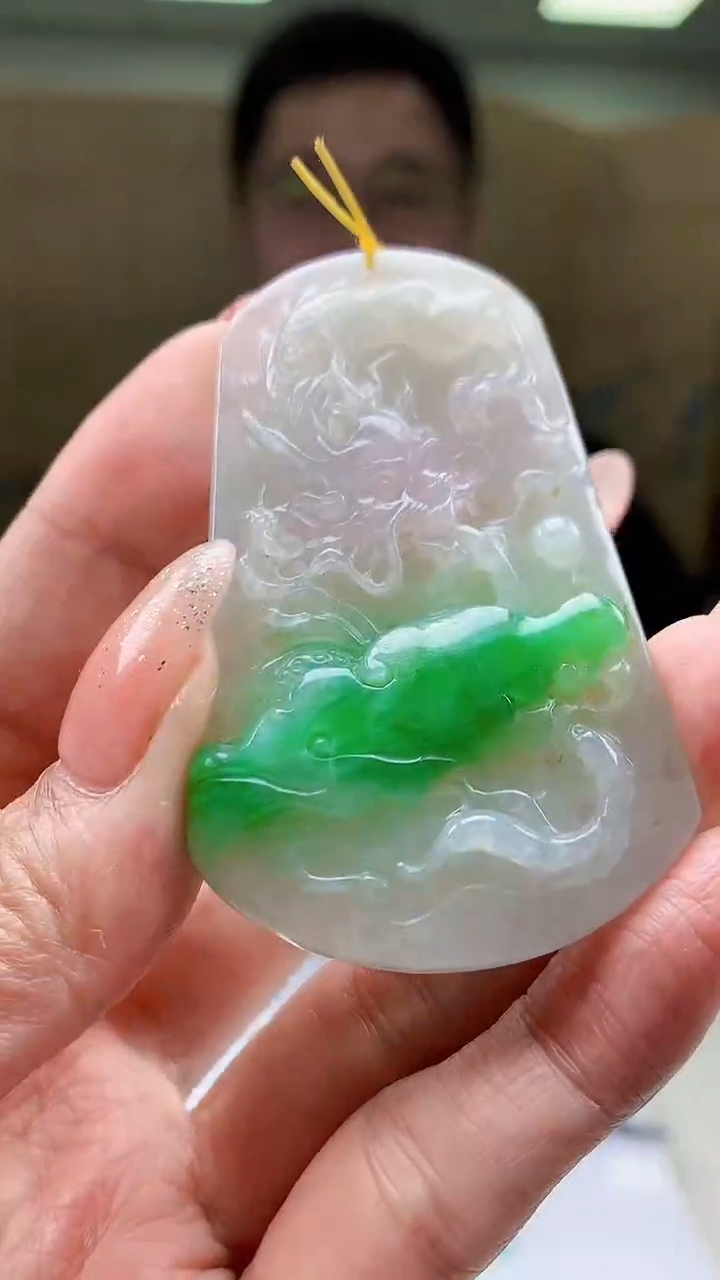 【闪购商品】定制翡翠未镶嵌5153MM-毛货挂件52