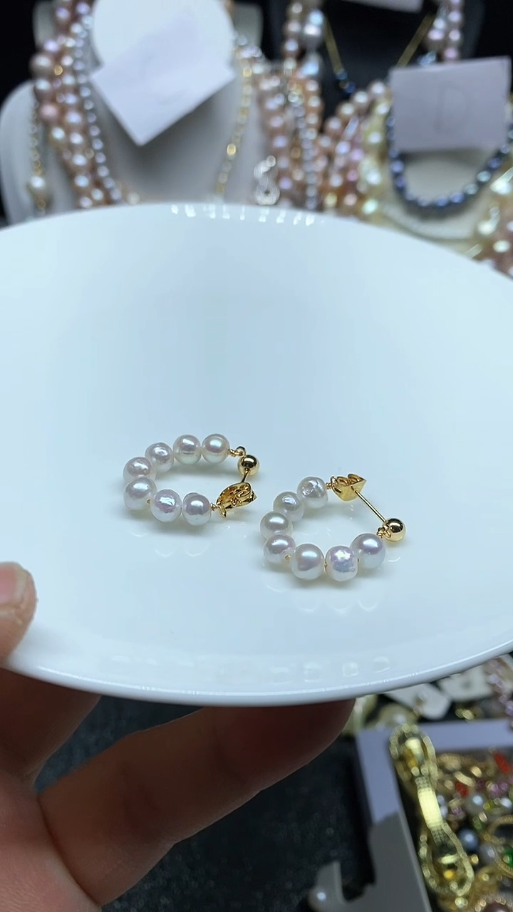 【闪购商品】淡水珍珠耳饰未镶嵌多人