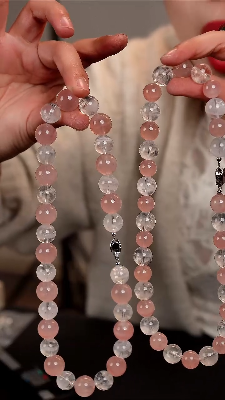 水晶摆件未镶嵌朱朱同款水晶项链17