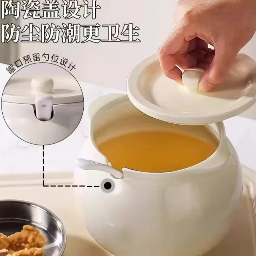 猪油罐泡沫密封罐油壶炖盅调料罐糖罐  DD