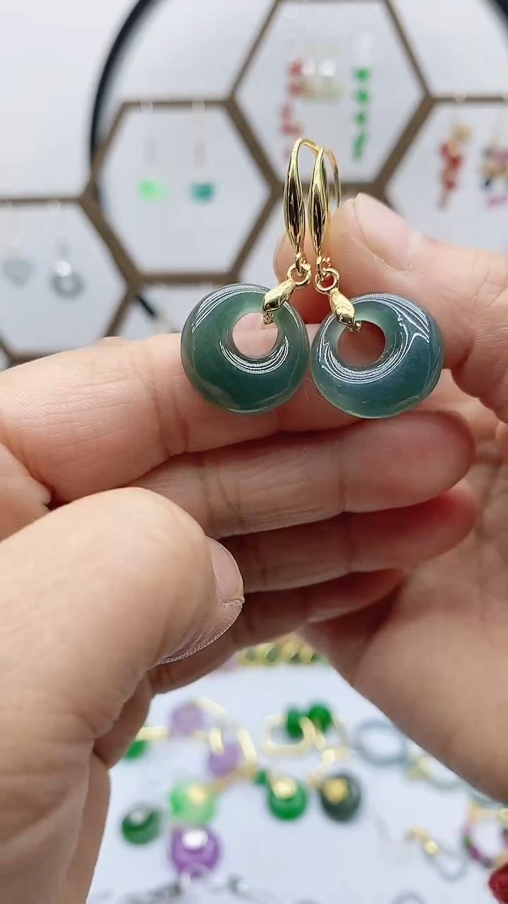 未镶嵌翡翠耳饰翡翠502