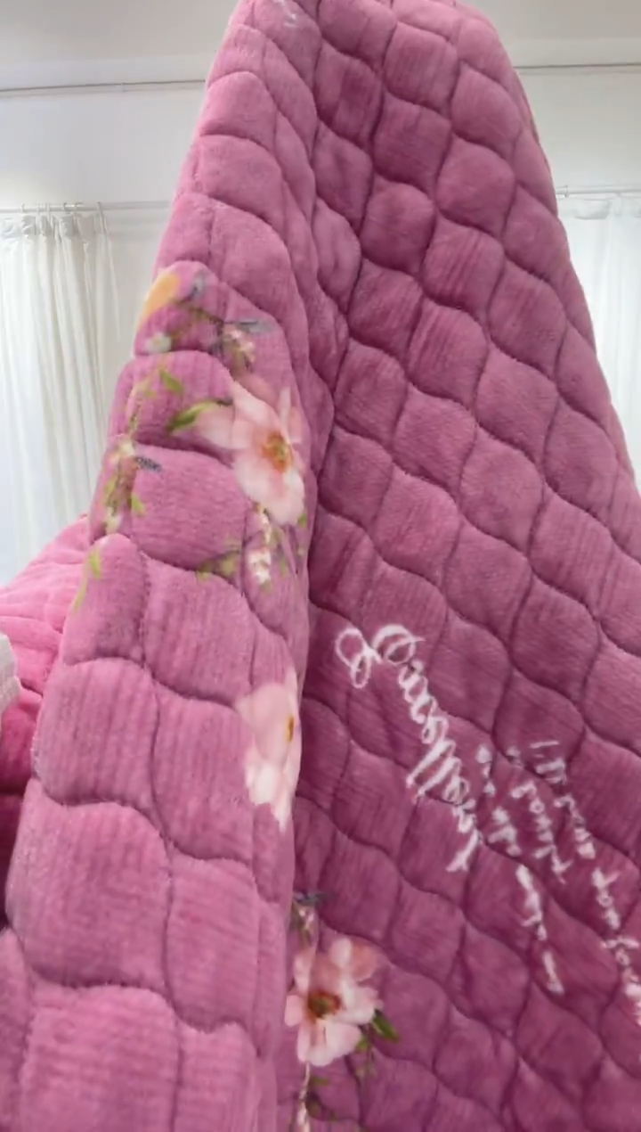 棉140*180绒床盖122号微瑕