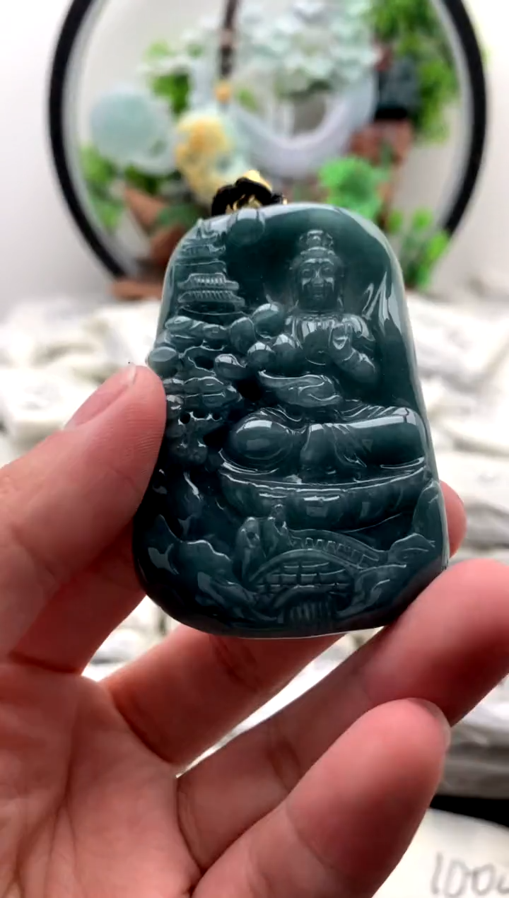 【闪购商品】翡翠颈饰未镶嵌大势至【品质一般能接受再拍】