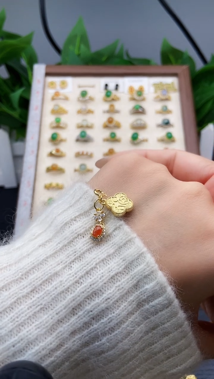 颈饰银S925镶嵌翡翠12